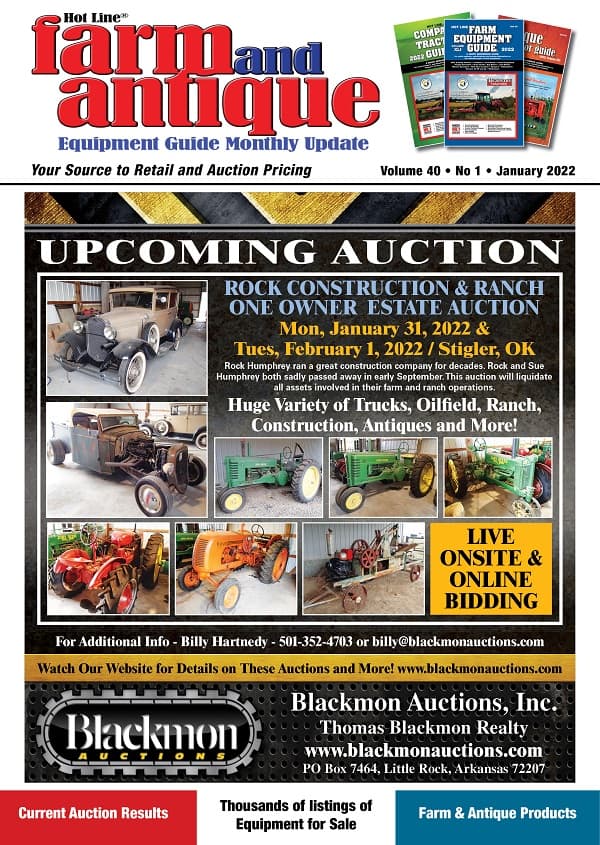 January 2022 Farm and Antique Equipment Guide Monthly Update