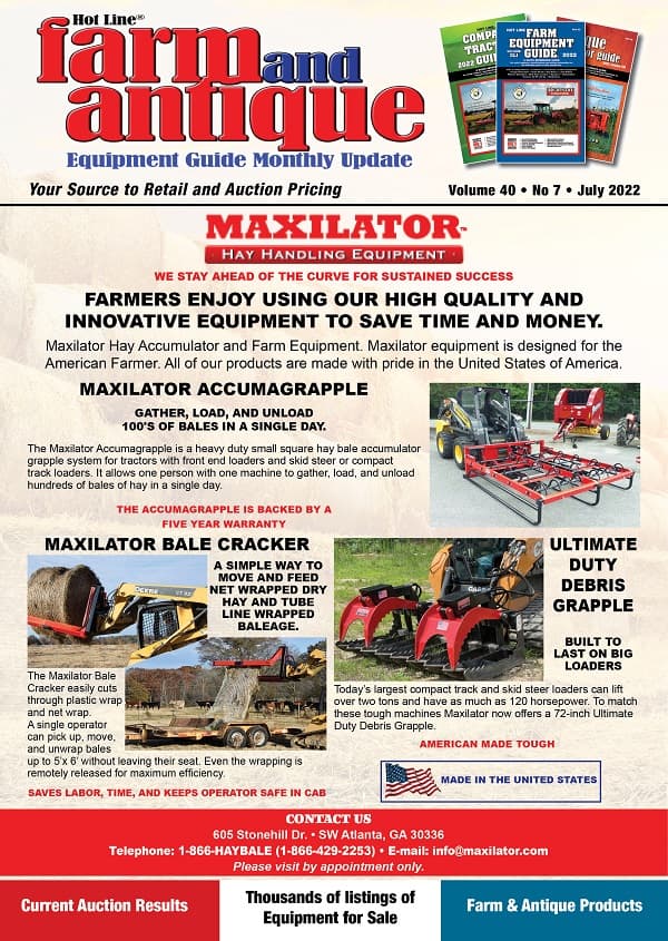 July 2022 Farm and Antique Equipment Guide Monthly Update