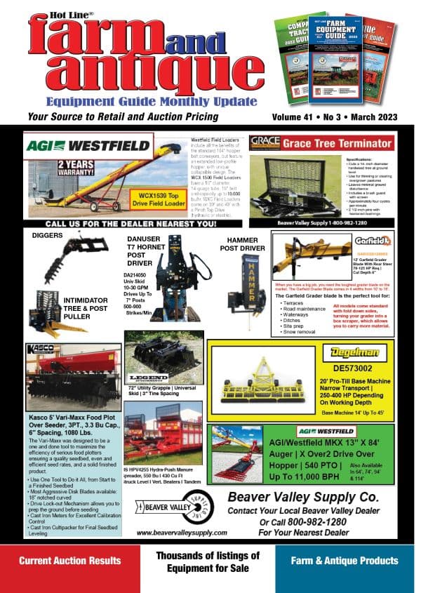 March 2023 Farm and Antique Equipment Guide Monthly Update