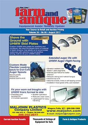 August 2017 Farm and Antique Equipment Guide Monthly Update