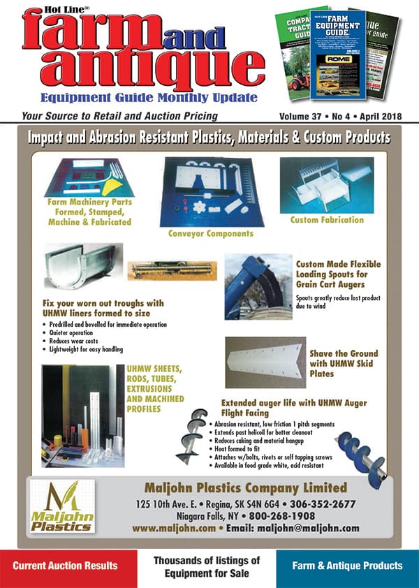 April 2018 Farm and Antique Equipment Guide Monthly Update