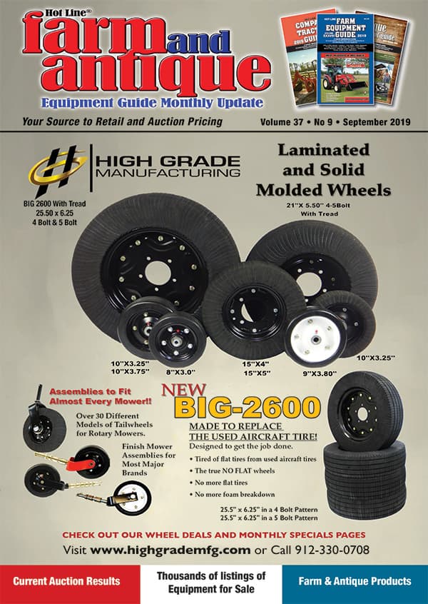 September 2019 Farm and Antique Equipment Guide Monthly Update