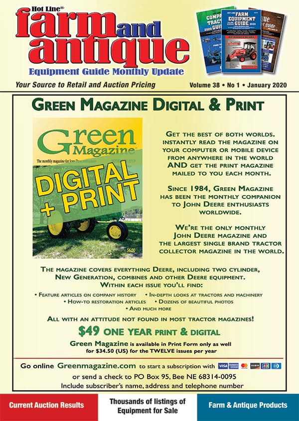 January 2020 Farm and Antique Equipment Guide Monthly Update