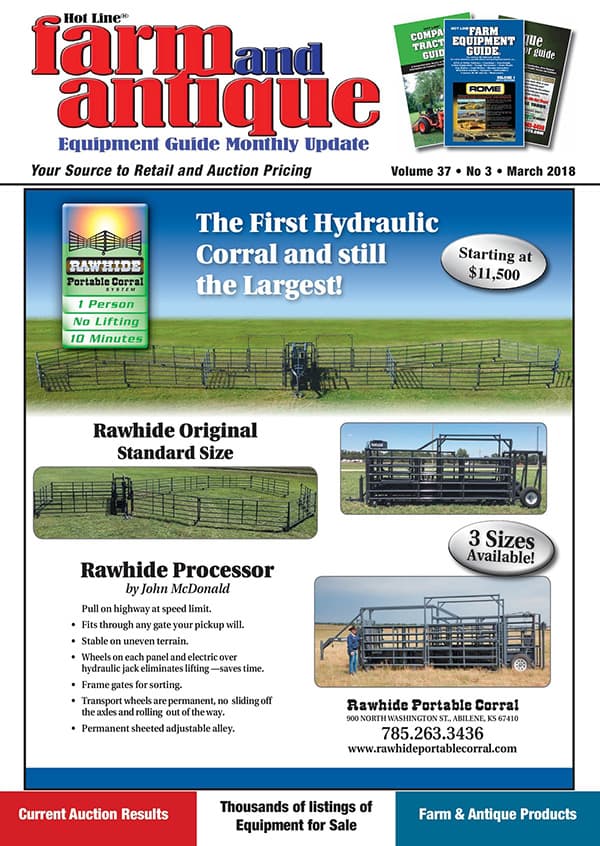 March 2018 Farm and Antique Equipment Guide Monthly Update