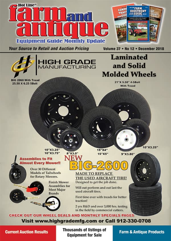 December 2018 Farm and Antique Equipment Guide Monthly Update