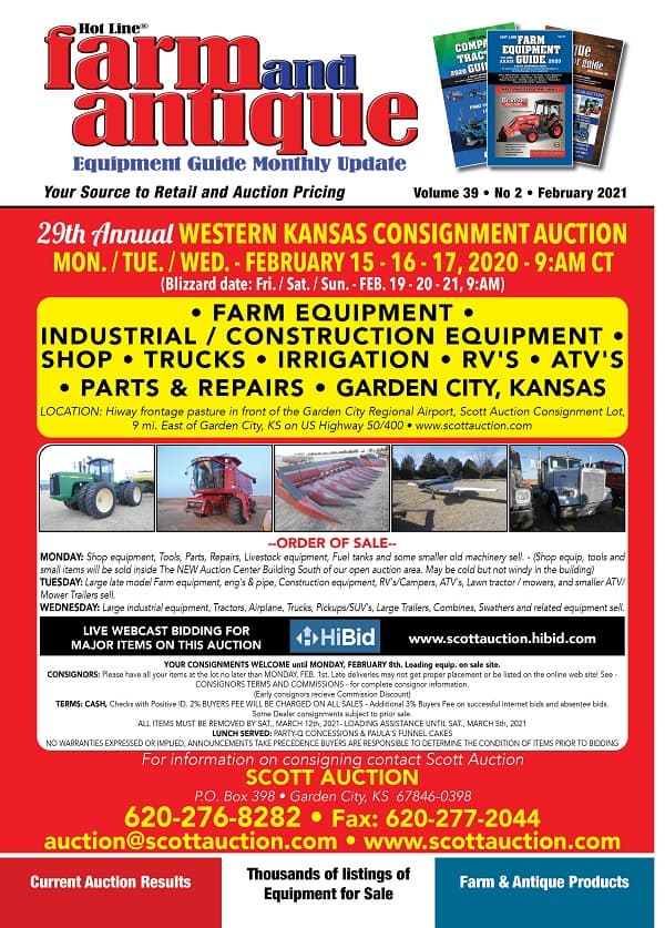 February 2021 Farm and Antique Equipment Guide Monthly Update