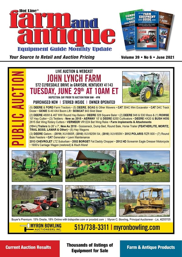 June 2021 Farm and Antique Equipment Guide Monthly Update