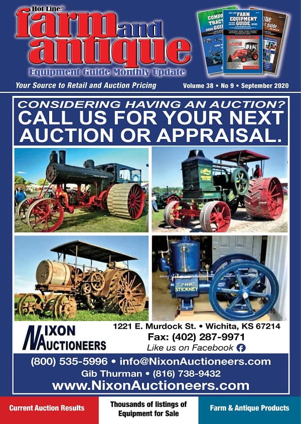 September 2020 Farm and Antique Equipment Guide Monthly Update